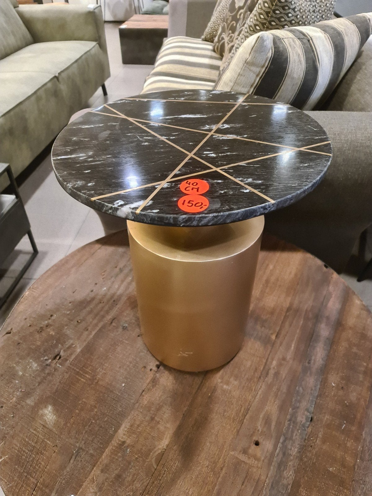 nieuwe icatchers Marriot marmer bijzettafel messing €130, Ophalen, Meerkleurig, ., Nieuw