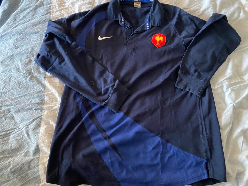 Frankrijk rugby lange mouwen shirt (XL), Sport en Fitness, Rugby, Verzenden, Zo goed als nieuw, Kleding