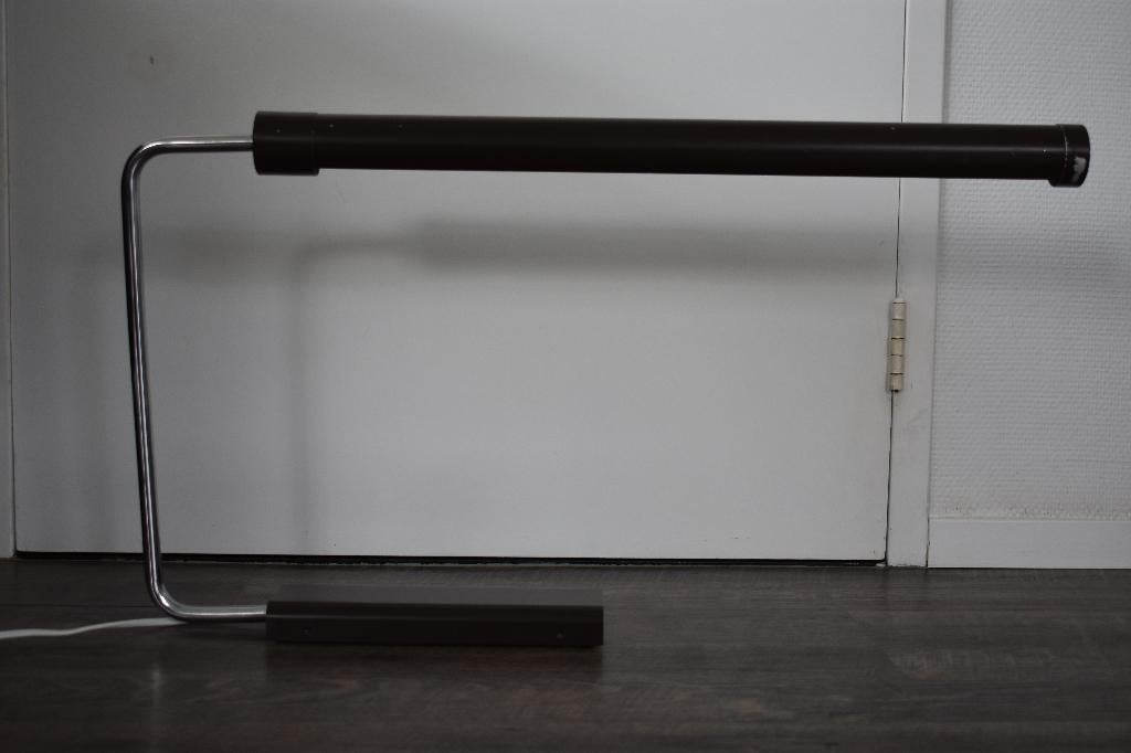 HALA bureaulamp vintage jaren 60 - 70 donker bruin spage age, Ophalen, HALA, Gebruikt, Metaal