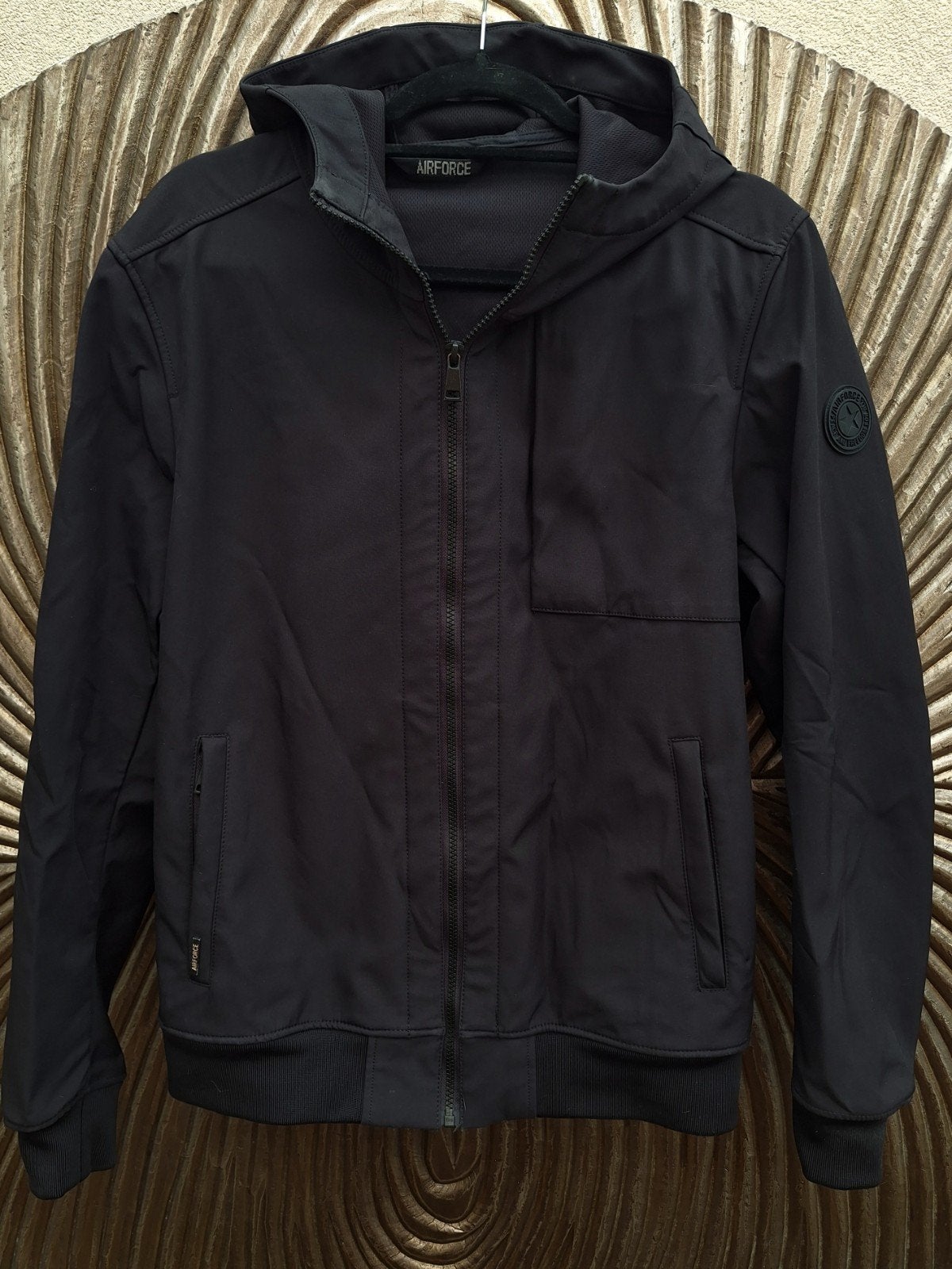 Zgan, prachtige najaars jas Air Force, M, Maat 48/50 (M), Zwart, Zo goed als nieuw, Air Force