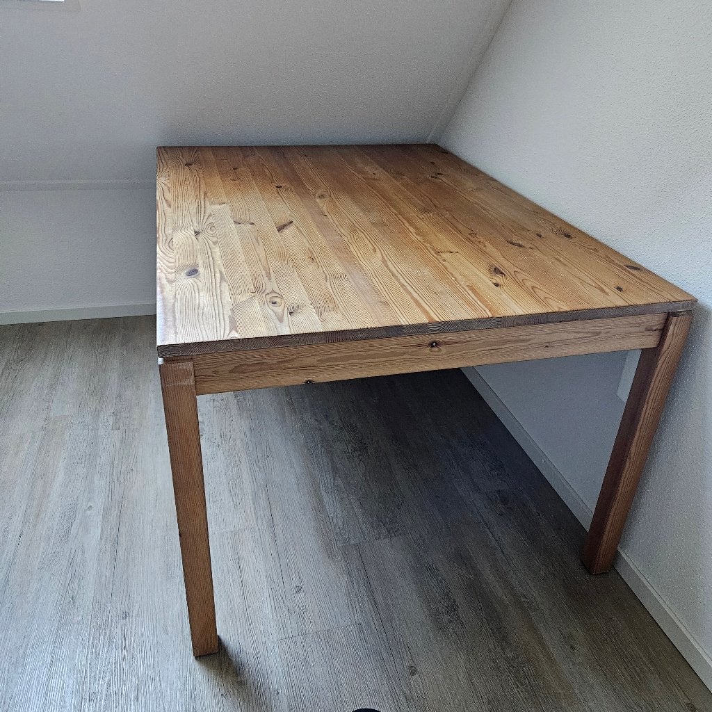 eettafel met uitschuif, Ophalen, Gebruikt, 100 tot 150 cm, 50 tot 100 cm