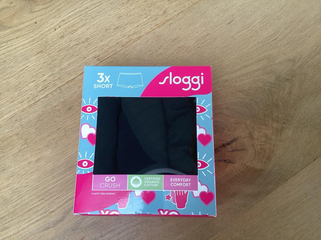 Sloggi Go Crush dames shorts (3x), Ophalen of Verzenden, Zwart, Broekje of Short