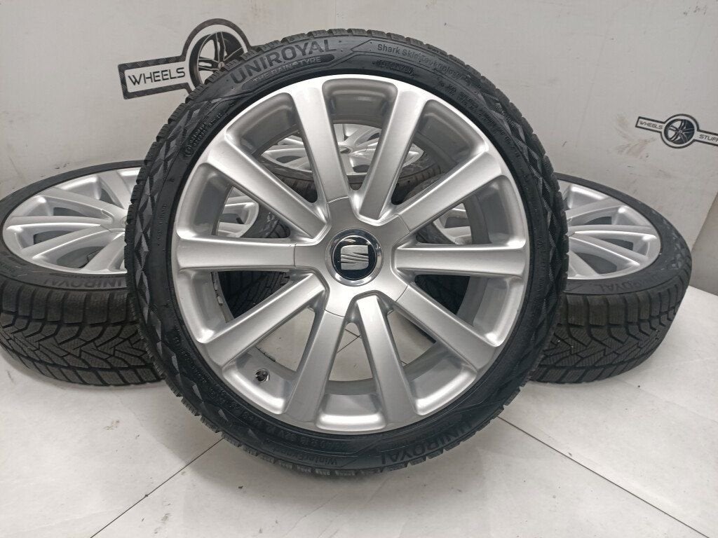 Seat Leon Lichtmetaal velgen 18"inch winterbanden 5x112, Auto-onderdelen, Ophalen, Gebruikt, 18 inch, Banden en Velgen