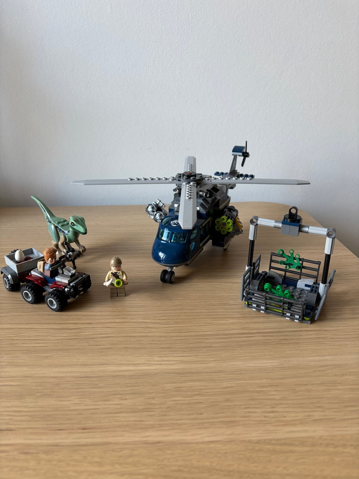 LEGO Jurassic World 75928 Blue's Helicopter Pursuit compleet, Gebruikt, Jurassic World, Lego, Ophalen of Verzenden
