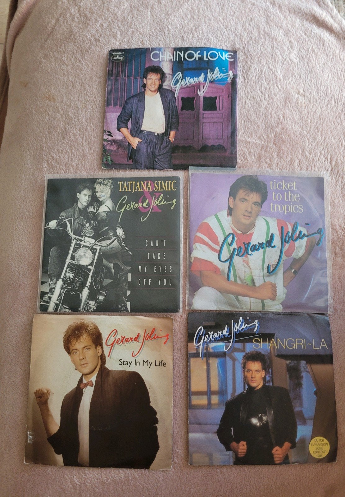 5 Gerard Joling singles - Vinyl collectie, Cd's en Dvd's, Vinyl Singles, Gebruikt, Nederlandstalig, Ophalen of Verzenden