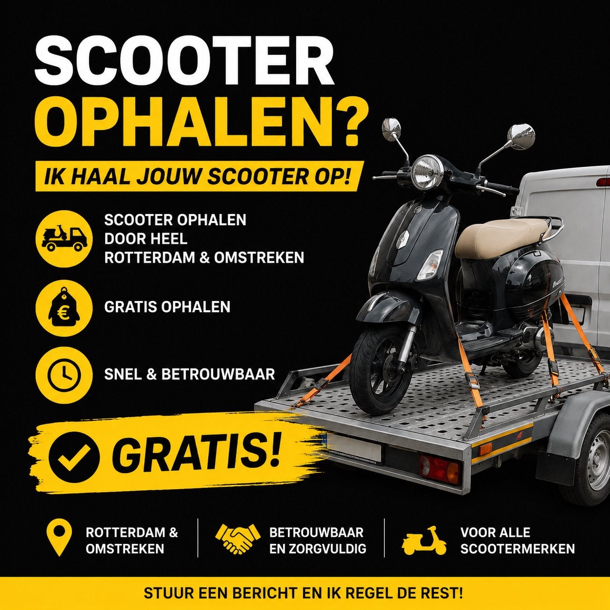 Gratis Scooter Ophalen | Rotterdam & Omstreken, Ophalen of Verzenden, Zo goed als nieuw, Overige merken