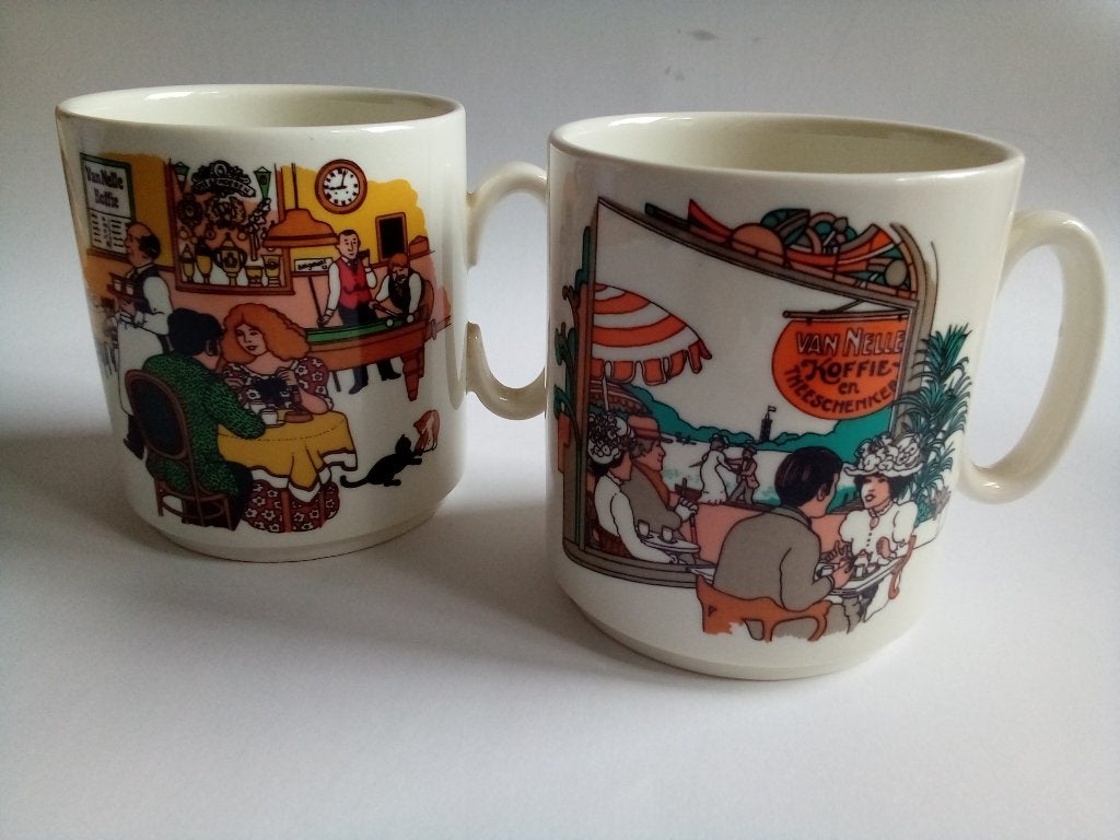 koffiemokken (Van Nelle), Huis en Inrichting, Ophalen, Villeroy & Boch, Vintage, Zo goed als nieuw