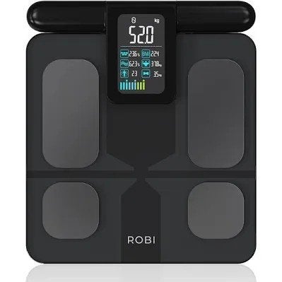 Robi S15 Smart Personenweegschaal - Zwart, 1 tot 500 gram, Nieuw, 100 kg of meer, Ophalen of Verzenden