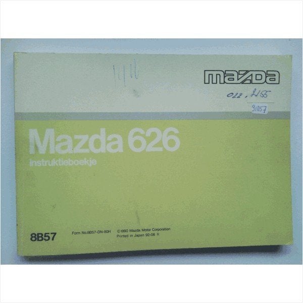 Mazda 626 Instructieboekje 1990 #1 Nederlands, Ophalen of Verzenden