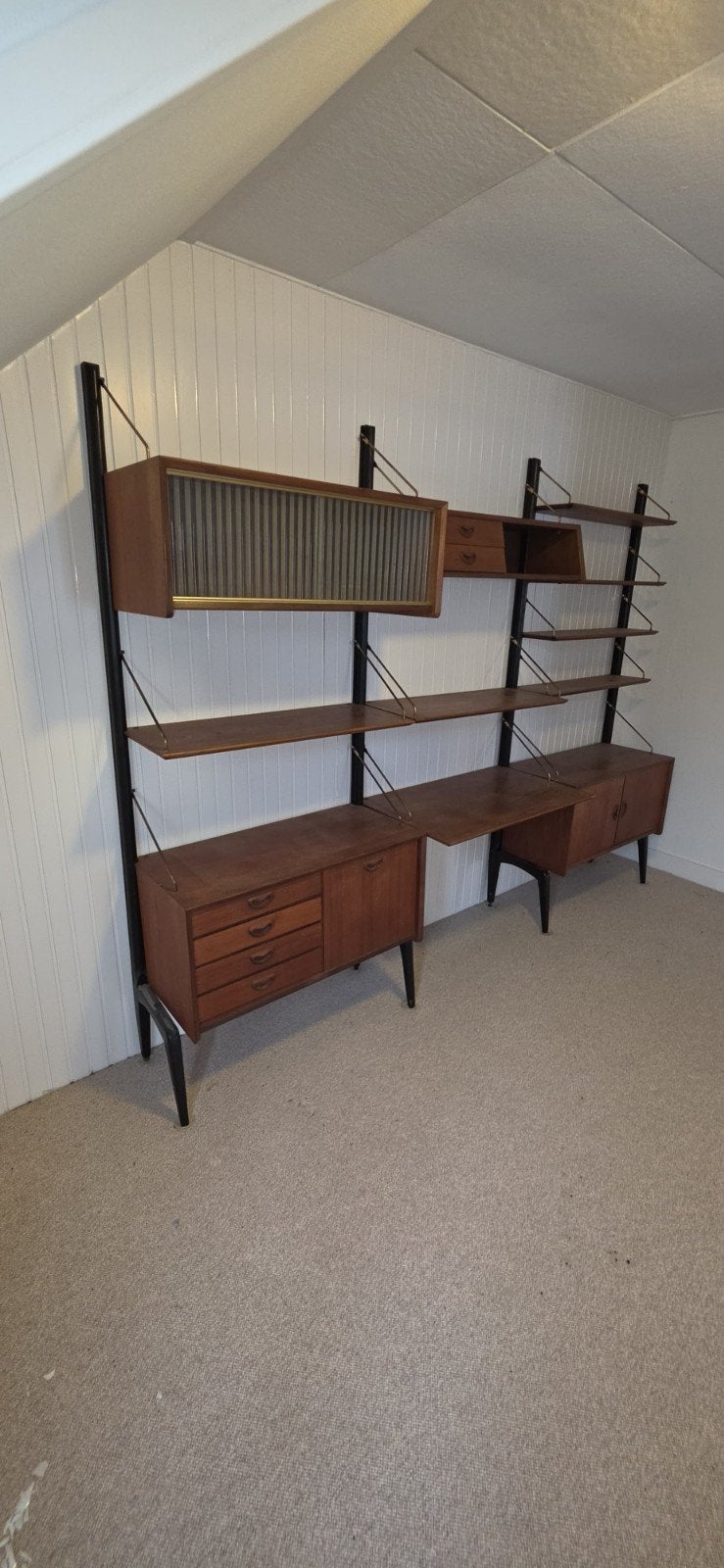 Vintage Louis van Teeffelen-Webe Teak Wandsysteem - Jaren '6, Ophalen, Gebruikt