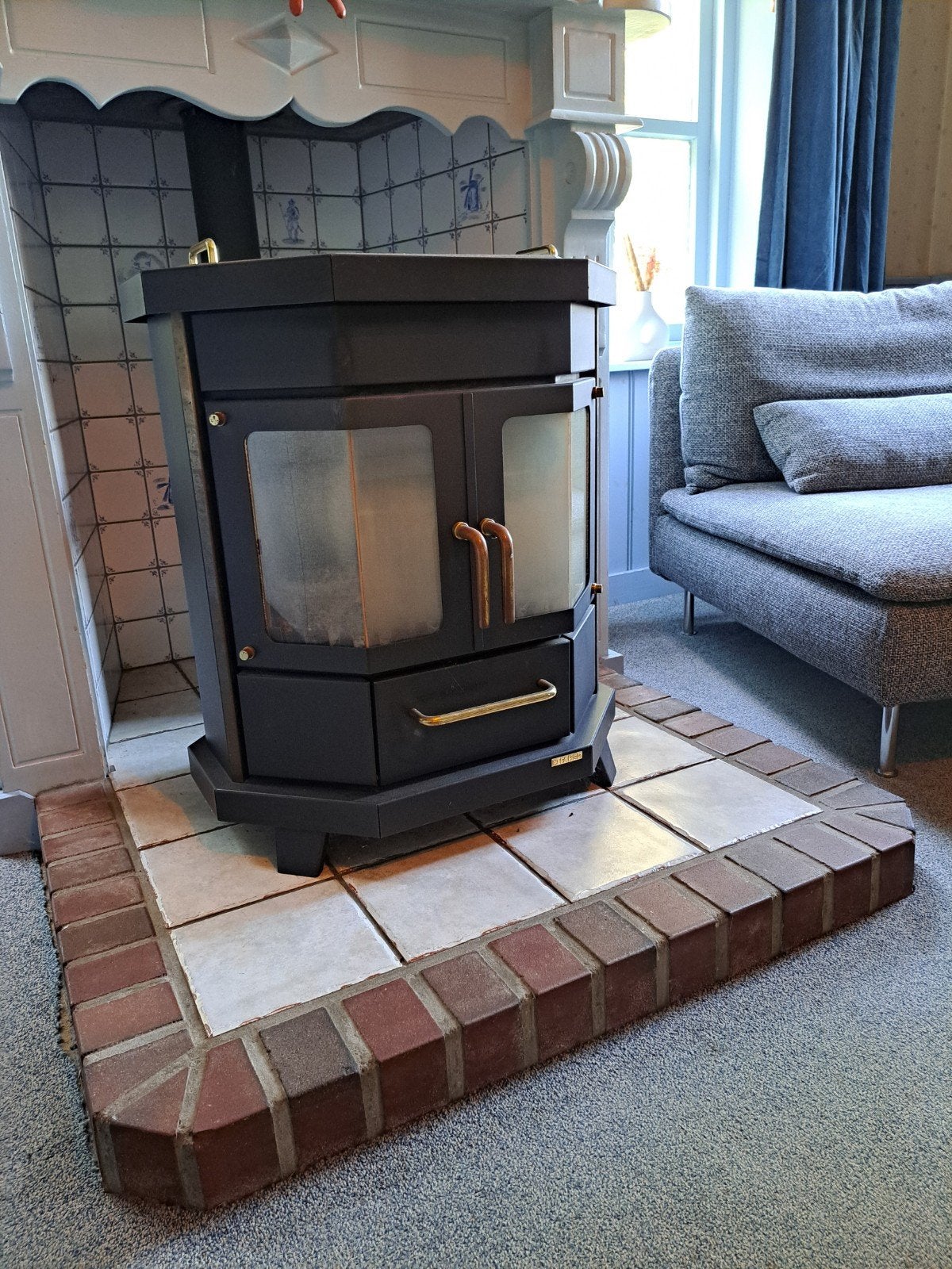 Faber Kolding 8,5 kW Gashaard Gaskachel - Goed Onderhouden, Ophalen, Gebruikt, Vrijstaande haard, Gashaard