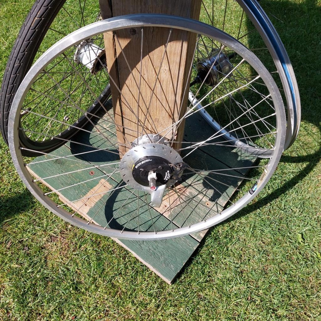 Diverse 28 inch fietswielen - Voor en achter, Wiel, Gebruikt, Shimano Nexus, Gazelle rigida, Inter7, DH-2R35-E-H, Toerfiets