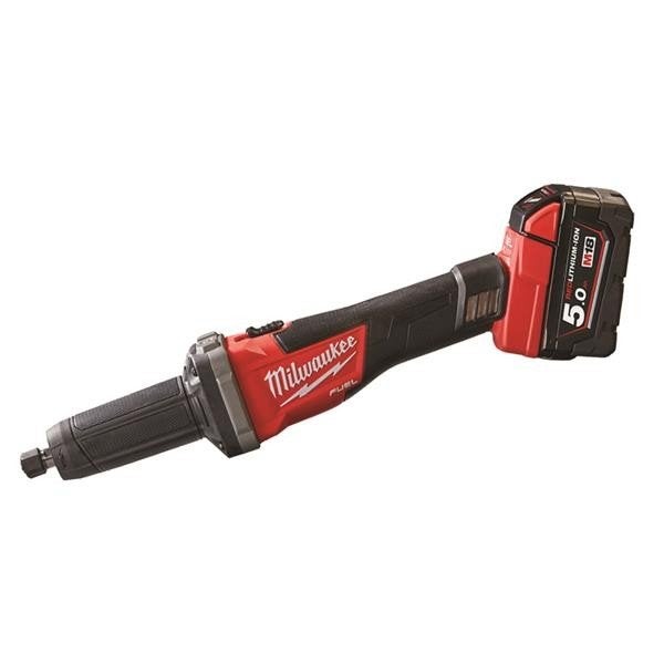 Milwaukee M18 FUEL Rechte Stiftslijper met 2x 5.0Ah accu, Ophalen of Verzenden, Zo goed als nieuw, 1000 watt of meer, Haakse handslijpmachine