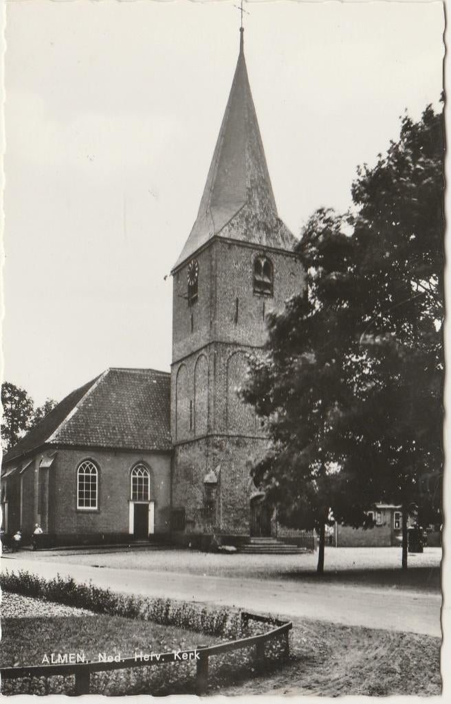 ALMEN Ned. Herv. Kerk (Gekartelde Rand), Verzenden, 1960 tot 1980, Ongelopen, Gelderland