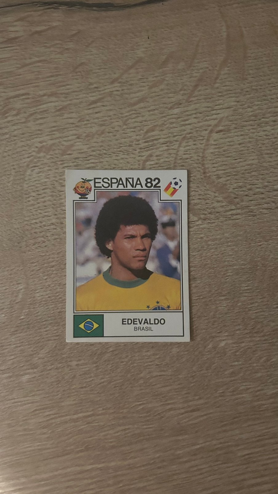Panini Espana 82 plaatje Edevaldo WK 82, Hobby en Vrije tijd, Stickers en Plaatjes, Verzenden, Zo goed als nieuw, Sticker