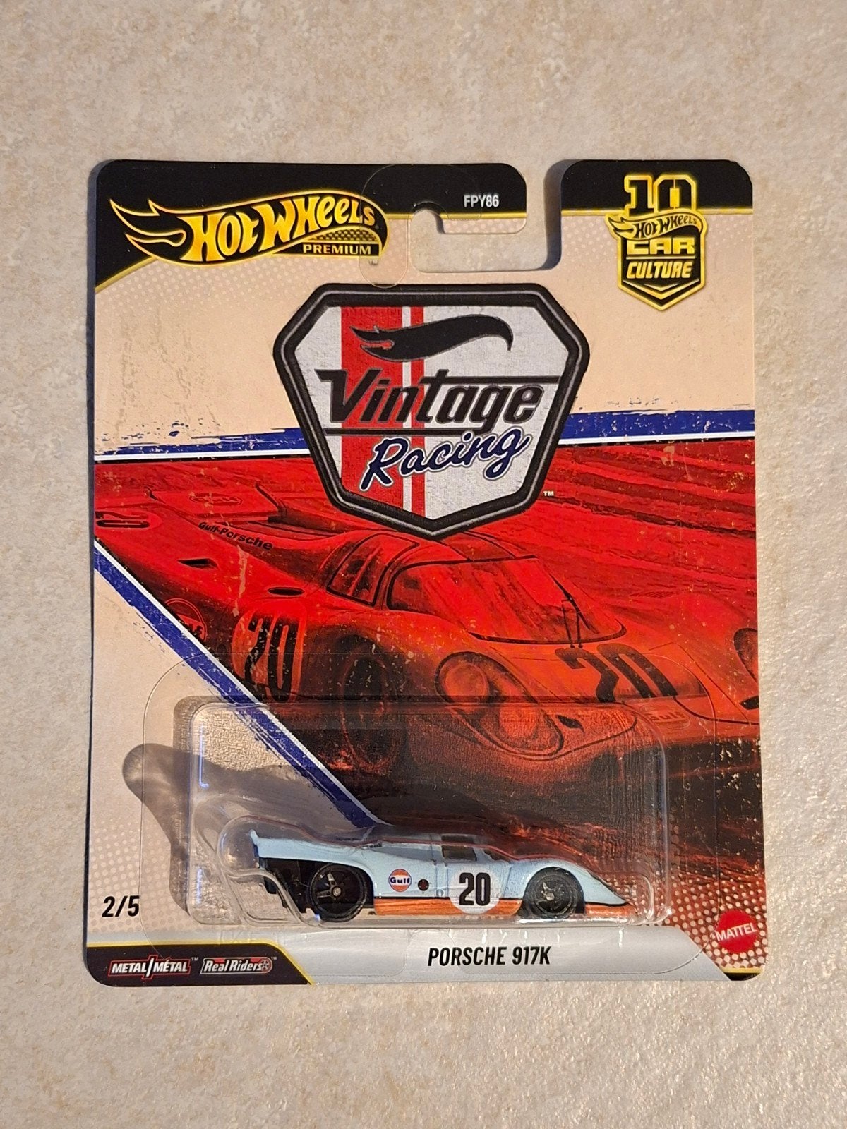 Hot Wheels Premium Vintage Racing Porsche 917K Gulf, Ophalen of Verzenden, Nieuw, Auto
