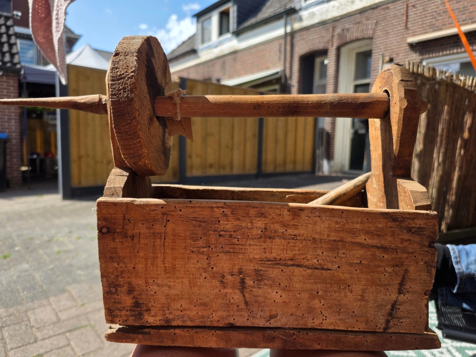 Antieke houten wolhaspel, Ophalen of Verzenden