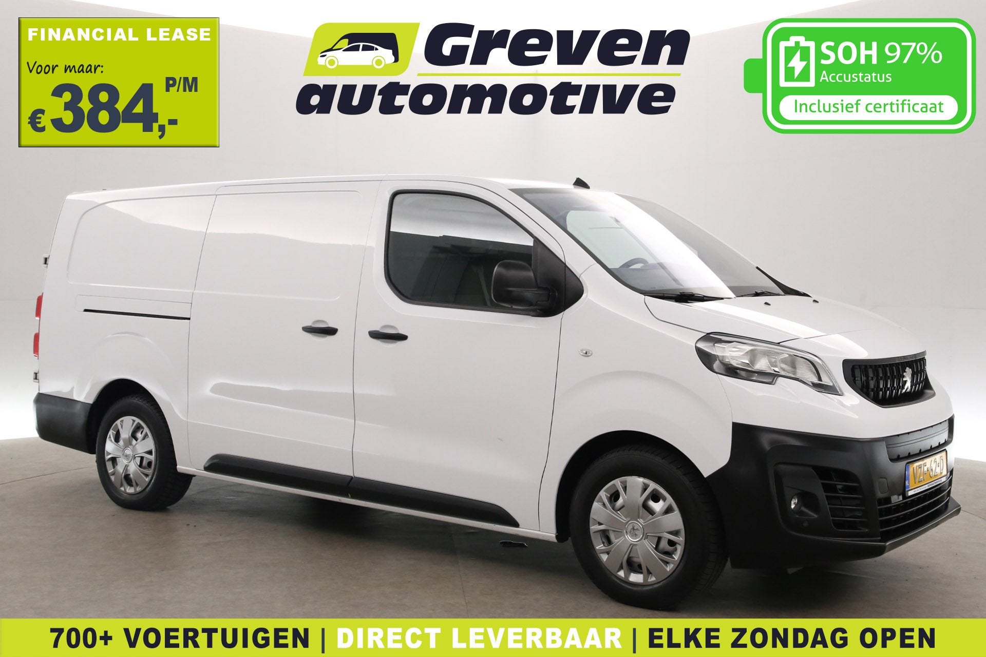 Peugeot e-Expert 75 kWh L3H1 | Snelladen | SOH 97% | Airco |, Auto's, Gebruikt, Wit, Origineel Nederlands, 75 kWh