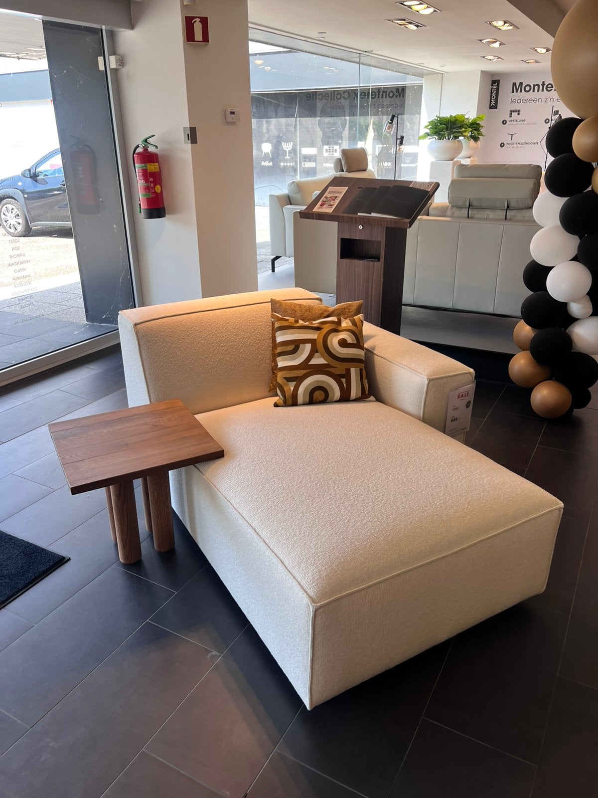 Montèl Chaise Longue Bloq - naturel, Ophalen, Eenpersoons, Zo goed als nieuw, Minder dan 150 cm