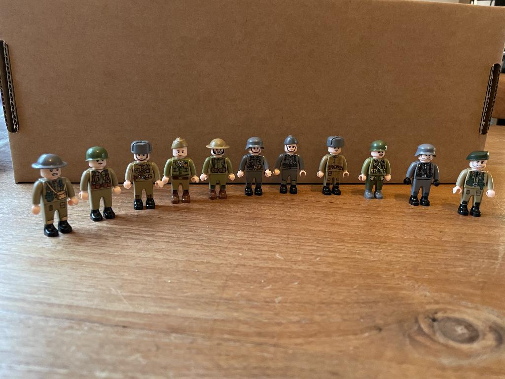 Nieuw, 12 verschillende WO2 bricks soldaatjes, Kinderen en Baby's, Speelgoed | Actiefiguren, Nieuw, Ophalen of Verzenden