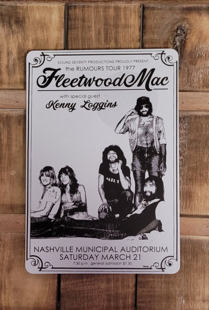 Fleetwood Mac Tour 1979 reclamebord van metaal wandbord deco, Info@deconoord.nl, Deco Noord, Nieuw, Ophalen of Verzenden