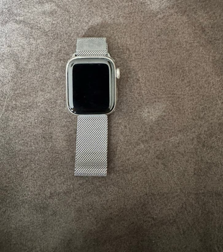 Apple Watch Series 7 41mm RVS Cellular A2476, Sieraden, Tassen en Uiterlijk, Smartwatches, Ophalen, IOS, Waterdicht, Zilver