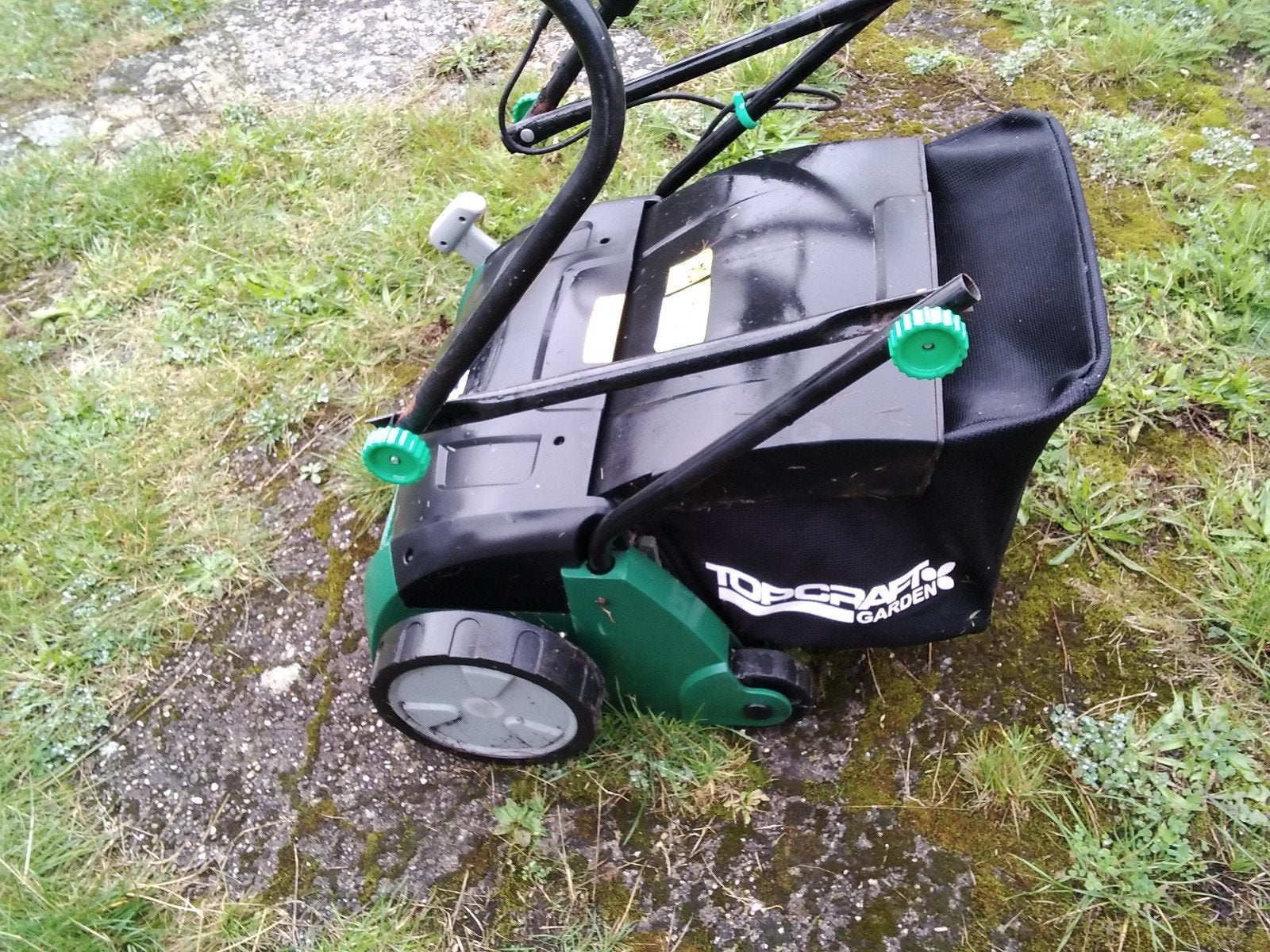 Topcraft Garden Kultivator voor gazon - Zo goed als nieuw, Elektrische grasmaaier, Ophalen of Verzenden, Zo goed als nieuw, Opvangzak