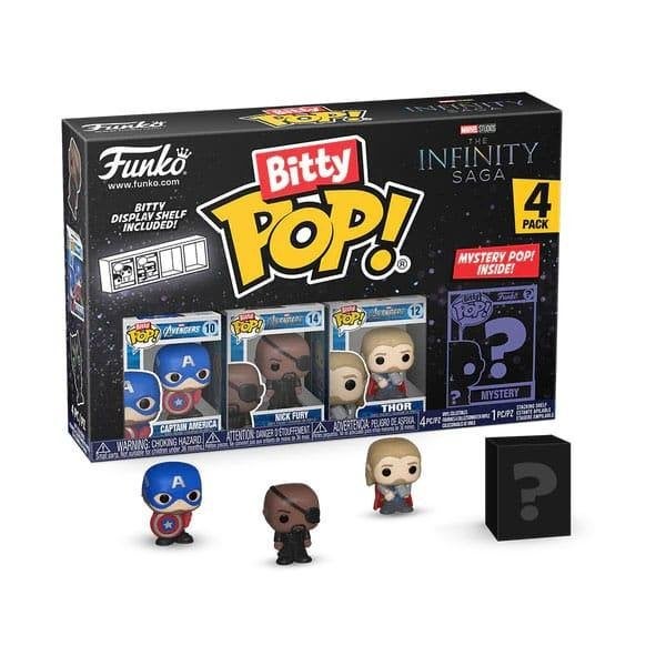 Marvel Bitty POP! Vinyl Figure 4-Pack Captain America 2,5 cm, Heo GmbH, Nieuw, Ophalen of Verzenden, Info@heogmbh.de