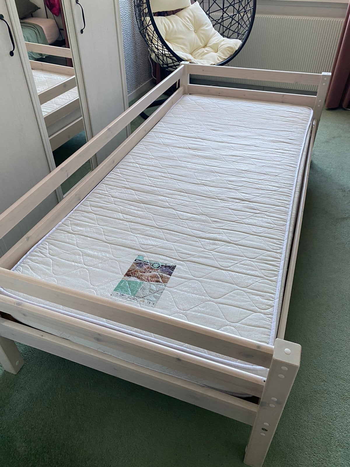 Bed Ties 90x200, eventueel met kindermatras, Ophalen, Gebruikt, 90 cm, Eenpersoons