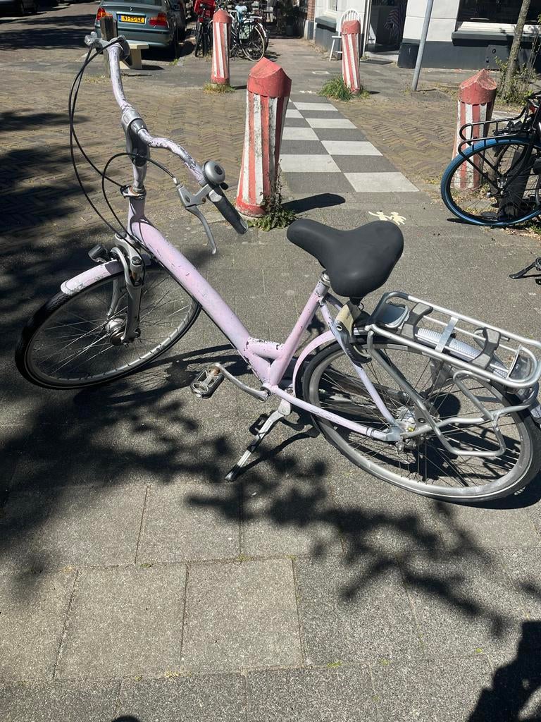 Opknapfiets - Roze damesfiets, Ophalen, Sparta, Velgrem, 53 tot 56 cm