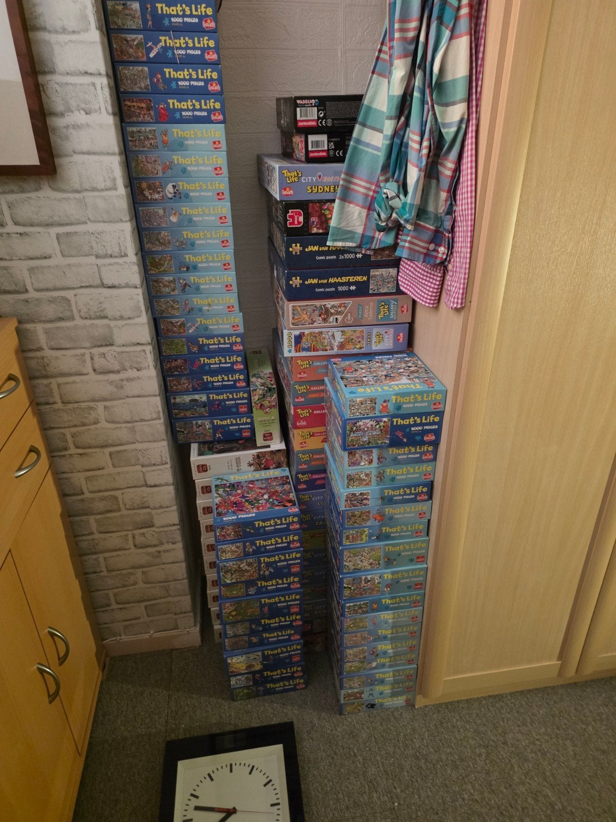 40 stuks thats life puzzels zie foto's, Ophalen, 500 t/m 1500 stukjes, Zo goed als nieuw