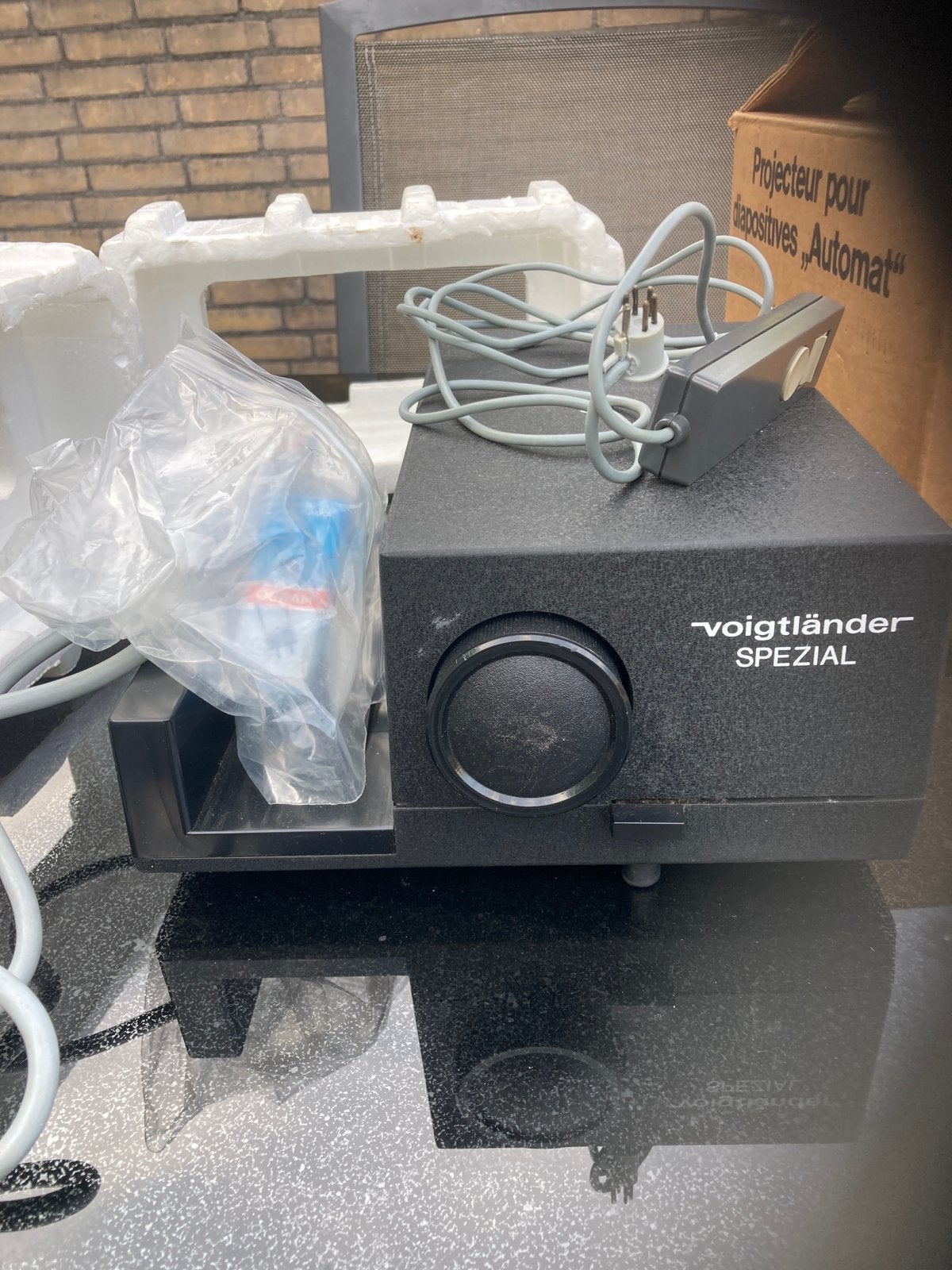 Voigtländer Spezial Automat Diaprojector - Made in Singapore, Ophalen, Gebruikt, Met scherm
