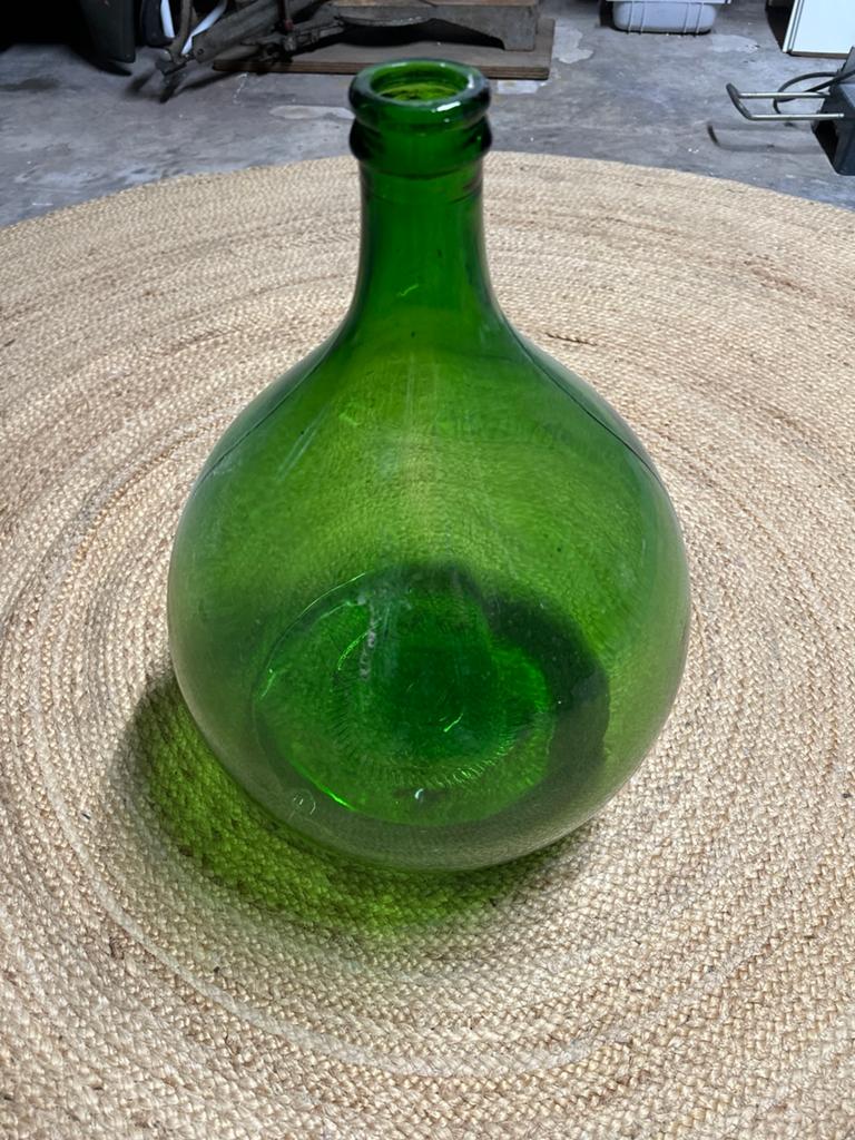 Grote groene decoratieve wijnfles vaas - 55 cm hoog, Antiek en Kunst, Ophalen