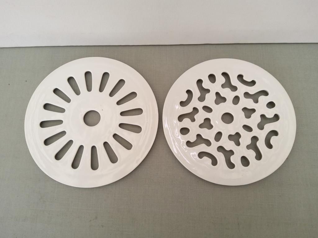 2 x Porseleinen witte treef, Ophalen of Verzenden