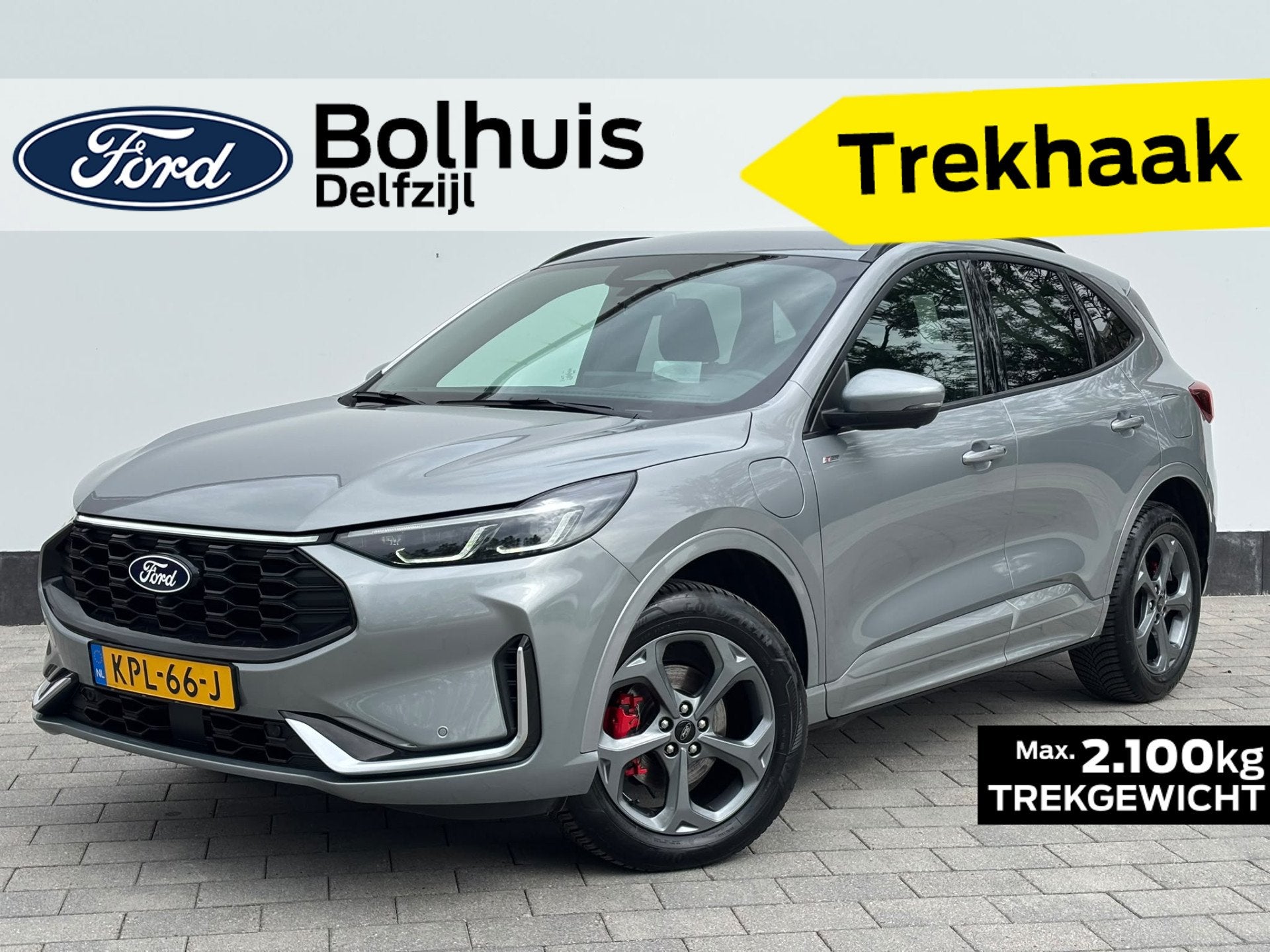 Ford Kuga 2.5 PHEV 243 pk ST-Line X | Trekhaak | AGR stoelen, 14 kWh, Gebruikt, Zwart, Plug-in hybride