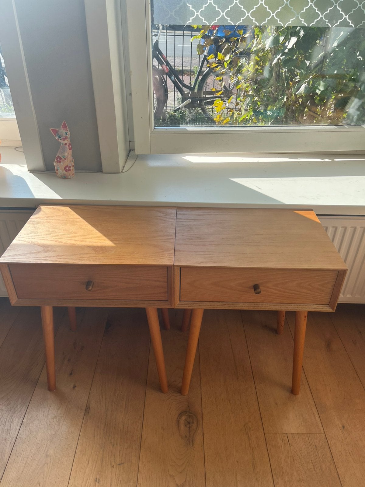 Vintage nachtkastjes set, Ophalen of Verzenden, Zo goed als nieuw, Minder dan 50 cm, Minder dan 100 cm