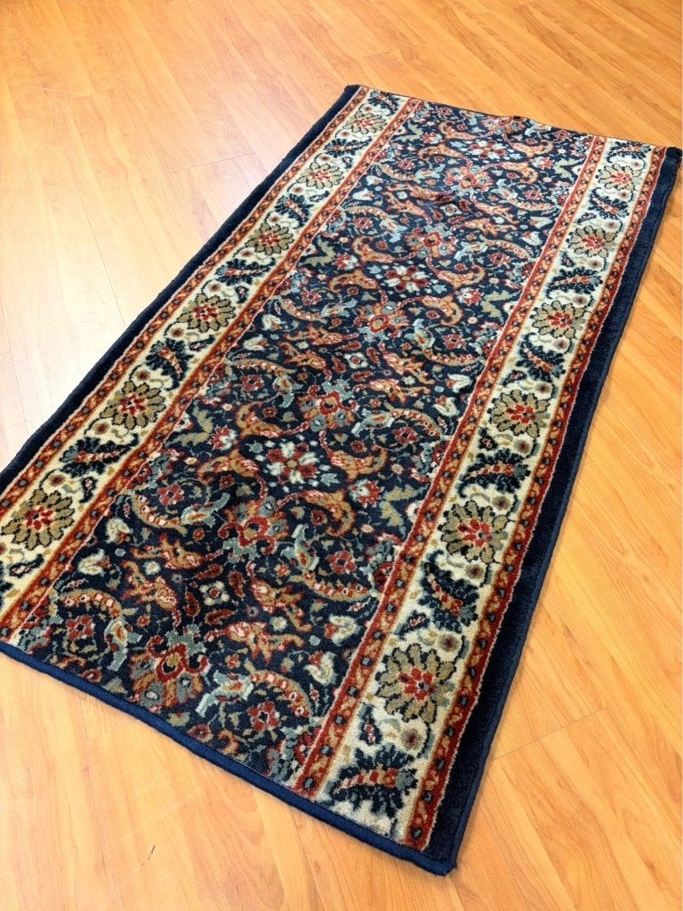 Retro vintage tapijtje kleedje blauw beige bruin 143/76, Zo goed als nieuw, Mon Plaisir 19, Etten-Leur, Netherlands, DJT De Juiste Toon