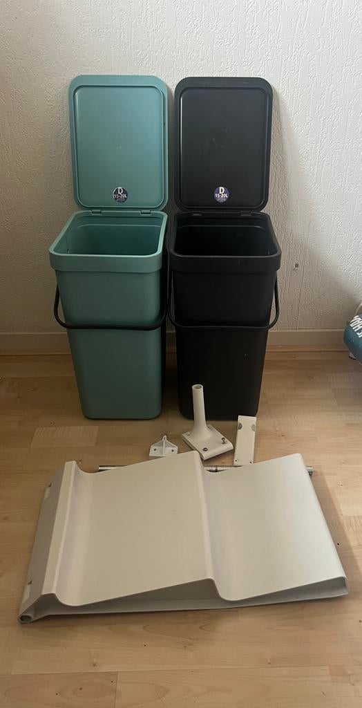 Brabantia Sort en Go inbouw prullenbak, Ophalen, Kunststof, Minder dan 50 cm