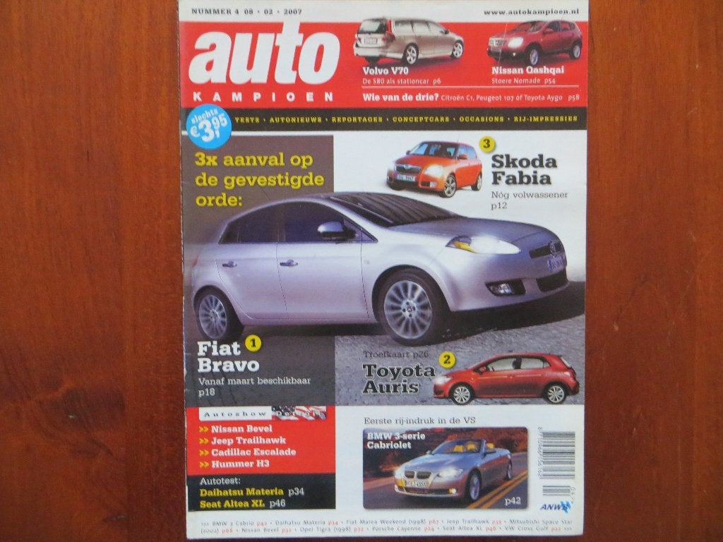 Autokampioen 4 2007 Bravo, Auris, Fabia, Esclade, Cross Golf, Ophalen of Verzenden, Nieuw, Volvo