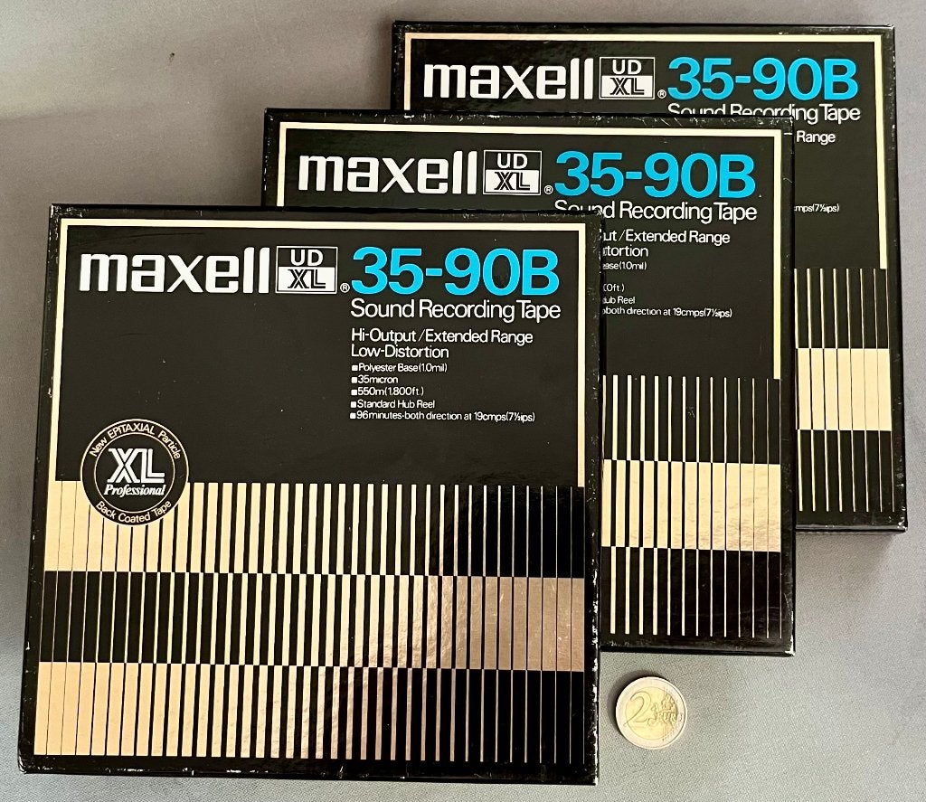 6 Reel to Reel bandrecorderbanden, 4 Maxell 35-90, 2 Scotch, Audio, Tv en Foto, Bandrecorders, Ophalen of Verzenden, Onderdeel