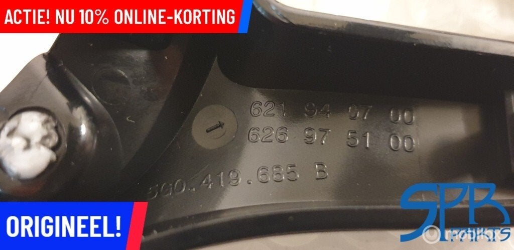 GOLF 7 NIEUW HOOGGLANS ZWART INLEG LIJS Stuurwiel 5G0419685B, Gebruikt, Volkswagen, Ophalen of Verzenden