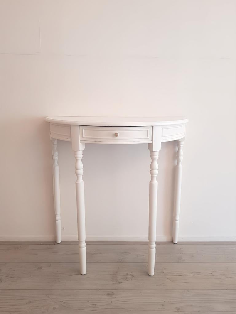 Halfronde sidetable, haltafel, Huis en Inrichting, 50 tot 100 cm, Tot twee personen, Zo goed als nieuw, Overige vormen