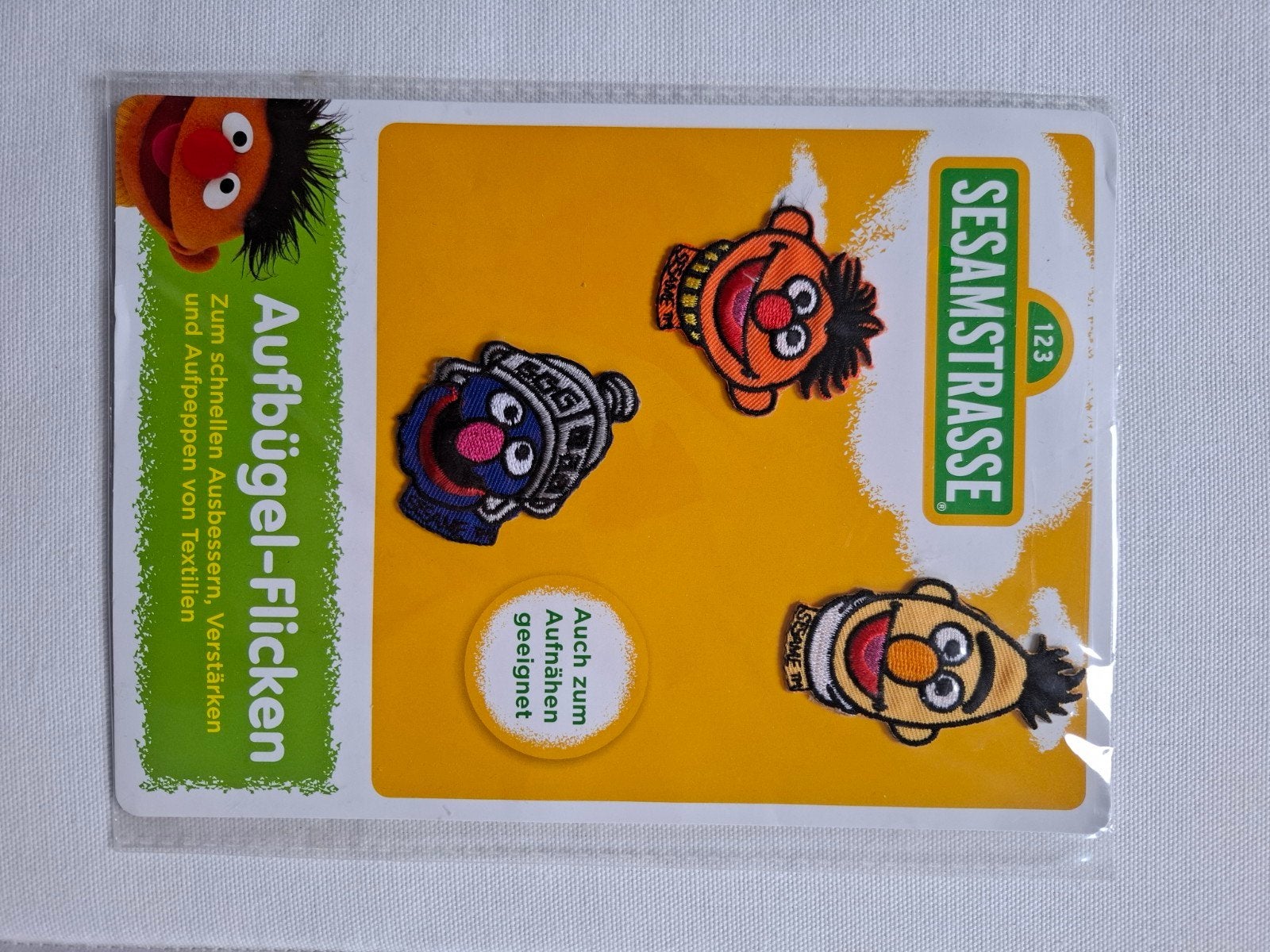 Strijkplaatjes Textiel Sesamstraat Ernie Bert Grover, Ophalen of Verzenden