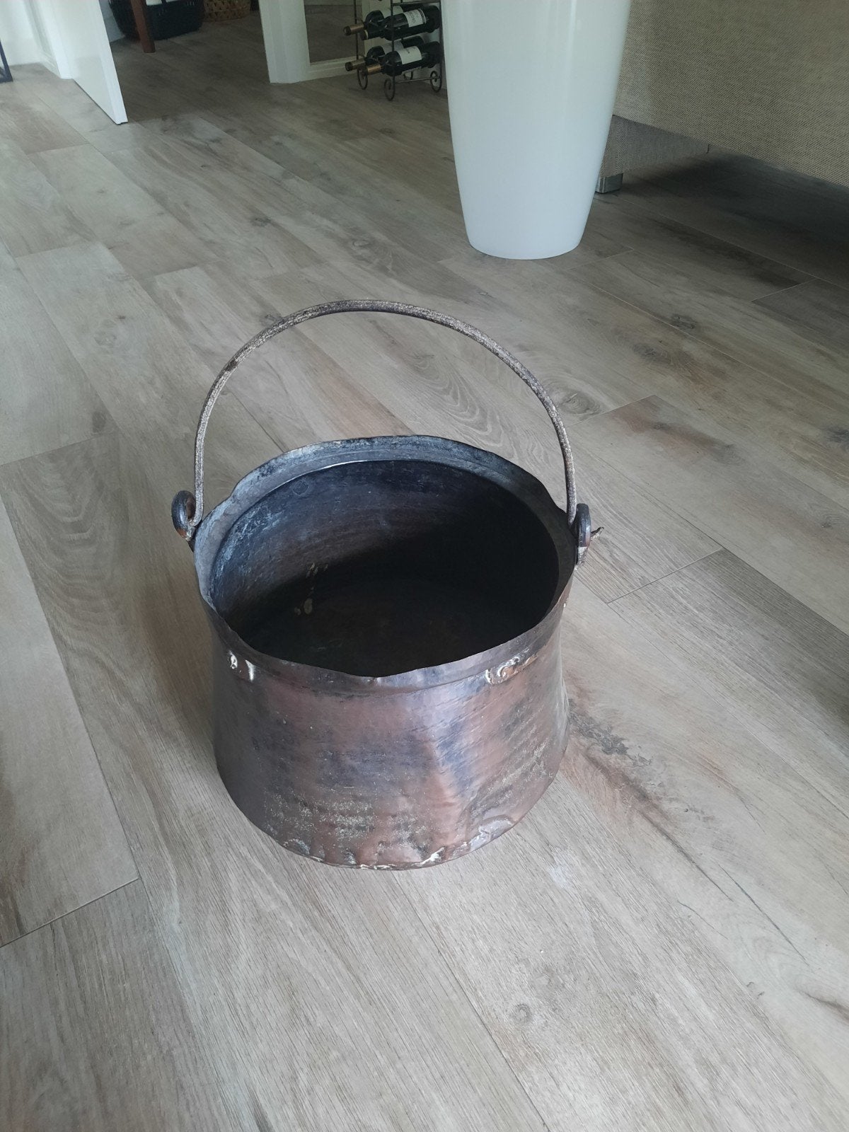 Antieke koperen ketel, Antiek en Kunst, Ophalen, Koper