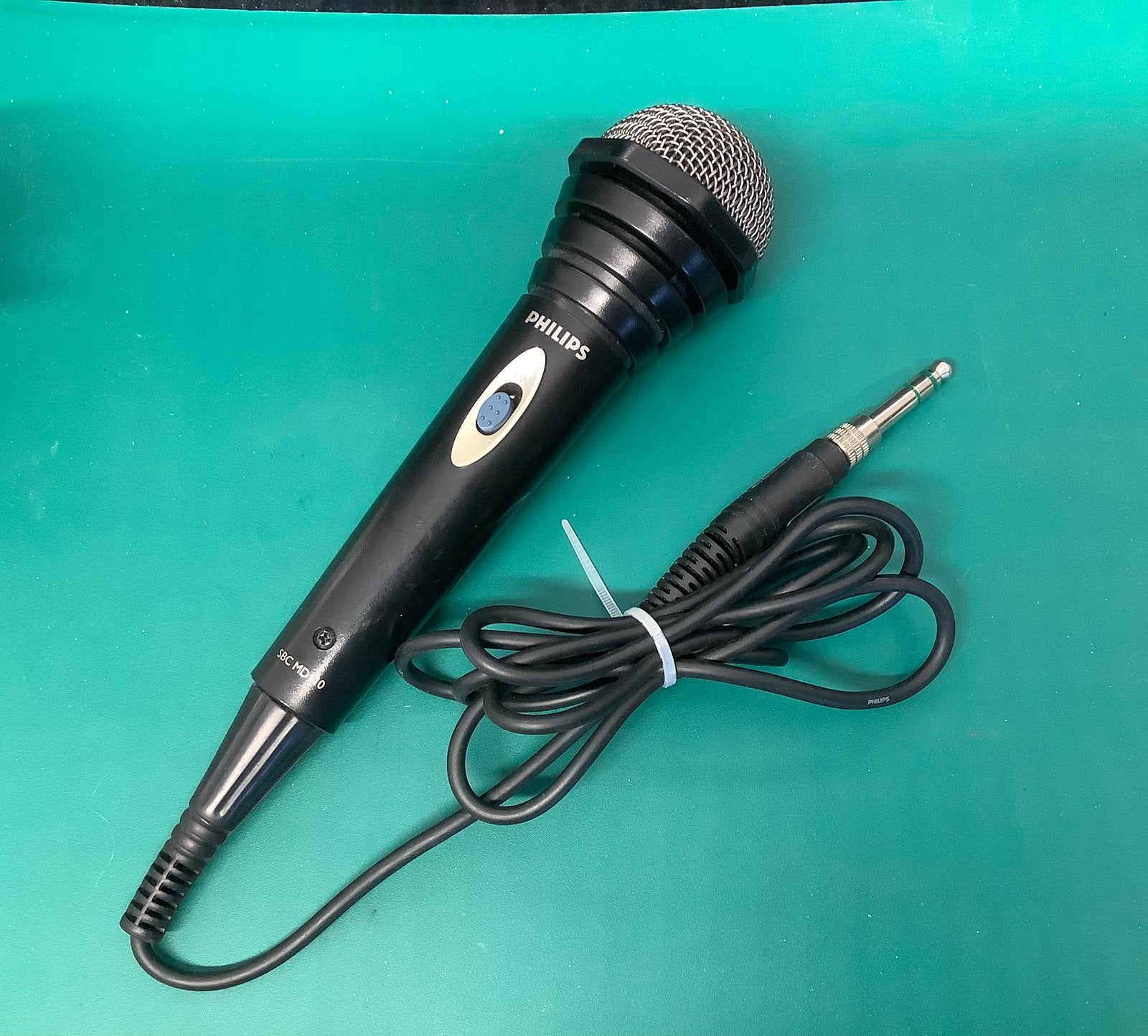 Philips SBC MD110 Microfoon met kabel, Muziek en Instrumenten, Microfoons, Gebruikt, Zangmicrofoon, Ophalen of Verzenden