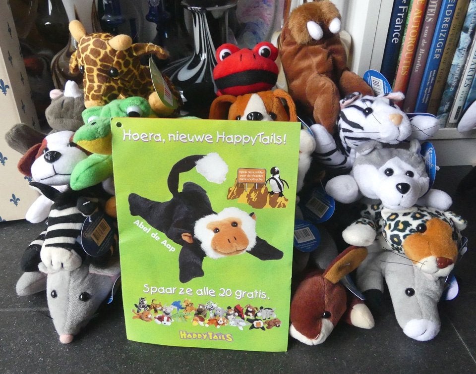 HappyTails knuffels dierenknuffels pluche dieren 19x NIEUW, Ophalen of Verzenden, Nieuw, Overige typen