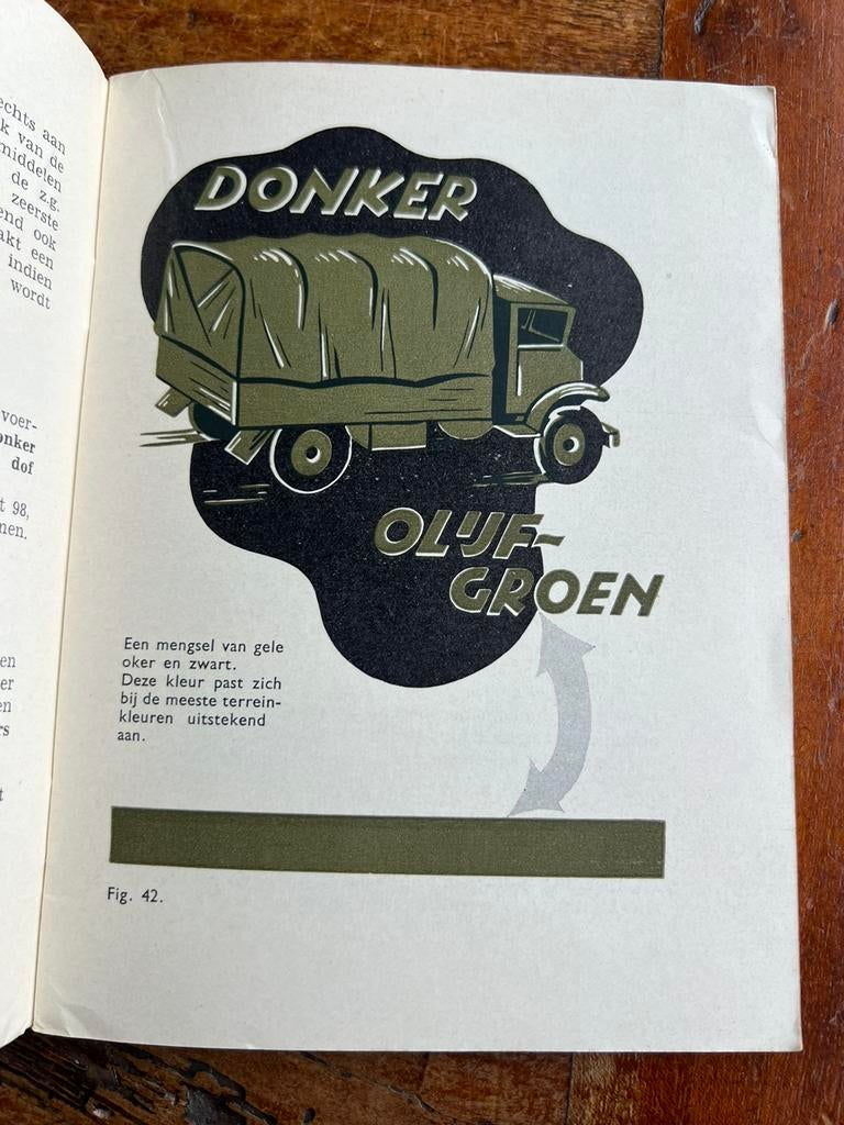 KL KNIL voorschrift camouflage voertuigen KTR jeep etc, Ophalen of Verzenden, Nederland