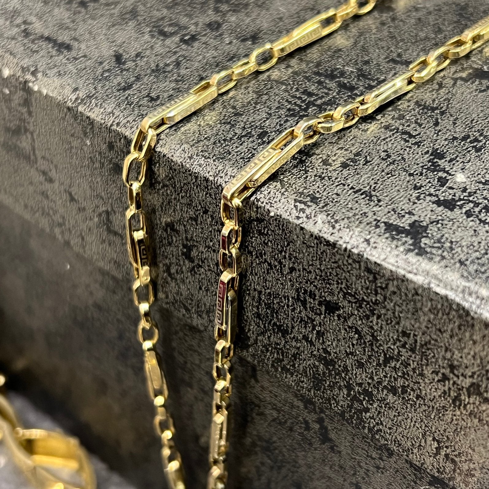 14k gouden ketting monte carlo schakel, Ophalen of Verzenden, Nieuw, Goud