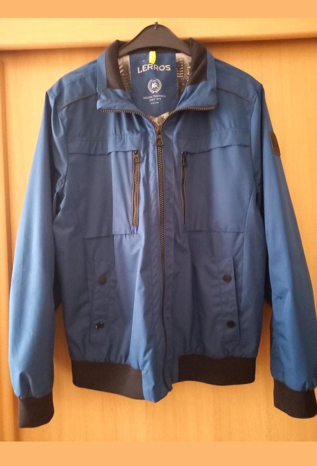 Blauwe herenjas maat L, Ophalen of Verzenden, Zo goed als nieuw, Blauw