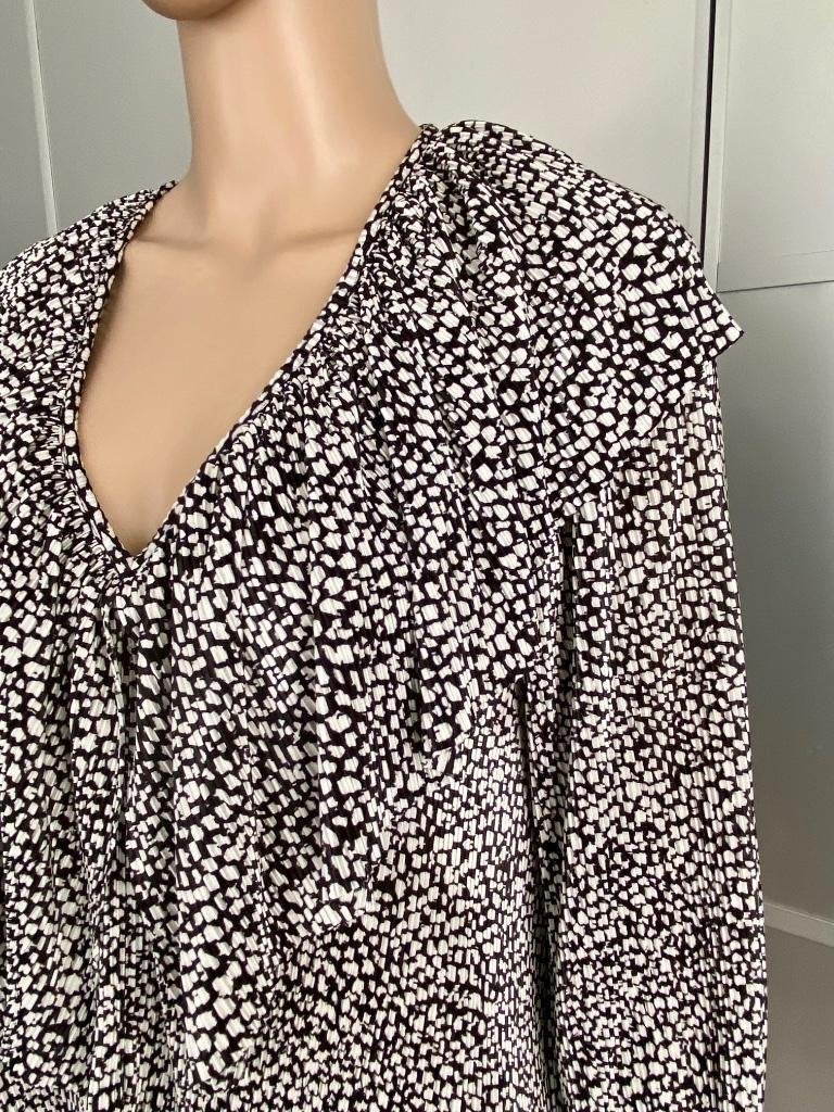 i239 Zara maat M=38/40 blouse top tuniek wit/zwart, Kleding | Dames, Maat 38/40 (M), Ophalen of Verzenden, Zo goed als nieuw, Wit